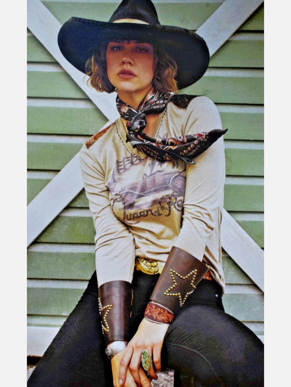 NWT Double D Ranch Queen of the Reins Embroidered Top - 1X